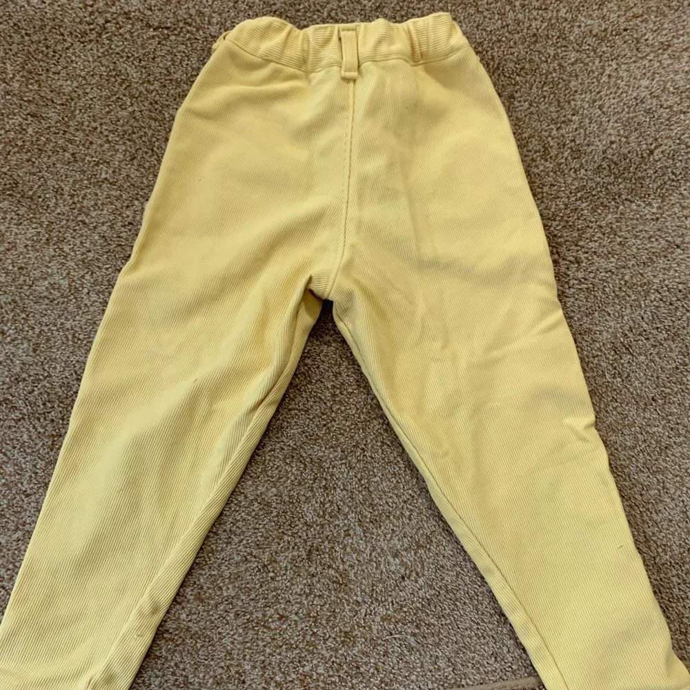 Girls Prenatal yellow corduroy slacks